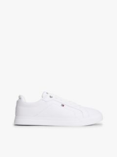 Hilfiger Icon Leather Court Trainers — White 1