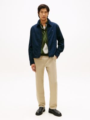 blue patent leather debossed loafers for men tommy hilfiger