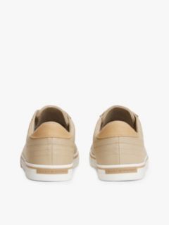 Canvas Embossed Trainers — Khaki 4