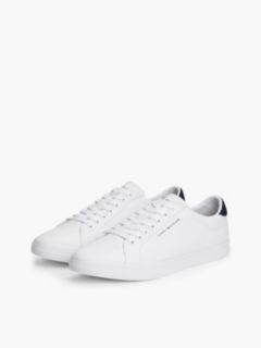 Canvas Embossed Trainers — White 2