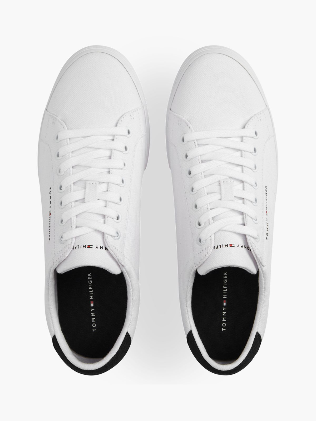Canvas Embossed Trainers — White