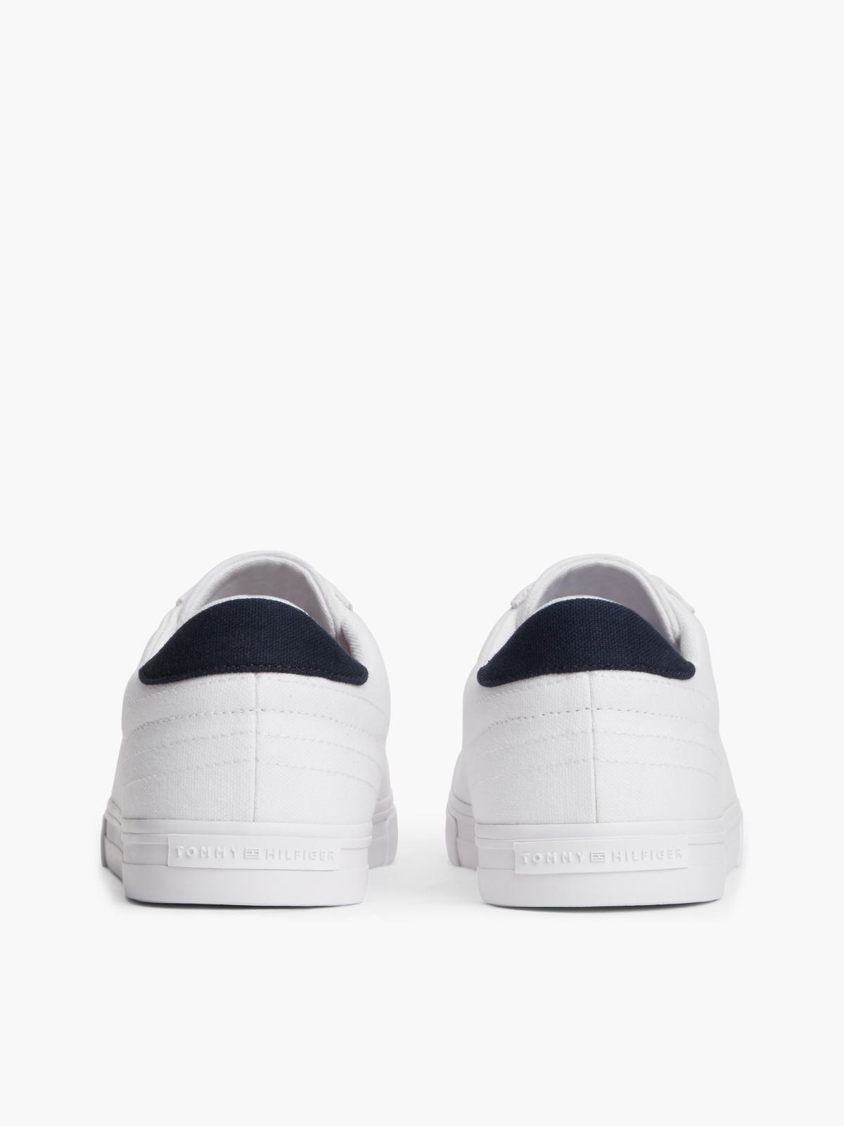 Canvas Embossed Trainers — White