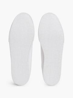 Canvas Embossed Trainers — White 5