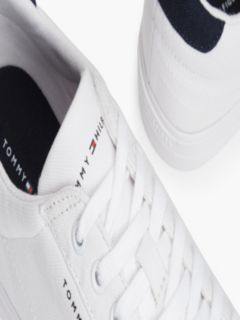 Canvas Embossed Trainers — White 6