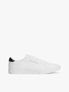 Canvas Embossed Trainers — White 1