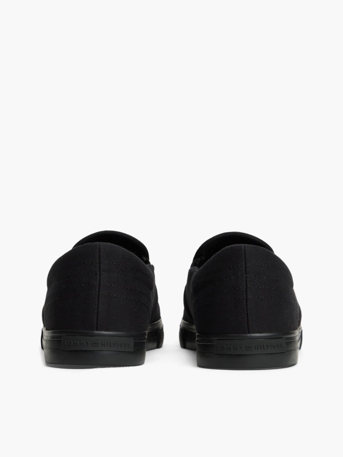 Canvas Slip-On Trainers — Black