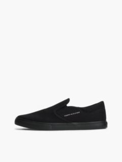 Canvas Slip-On Trainers — Black 7
