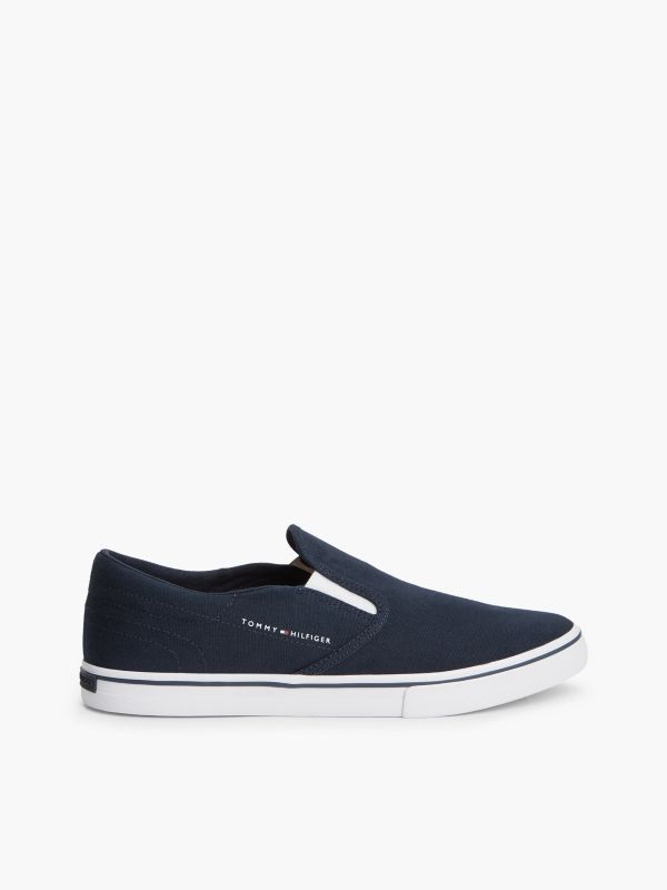 Canvas Slip-On Trainers — Blue