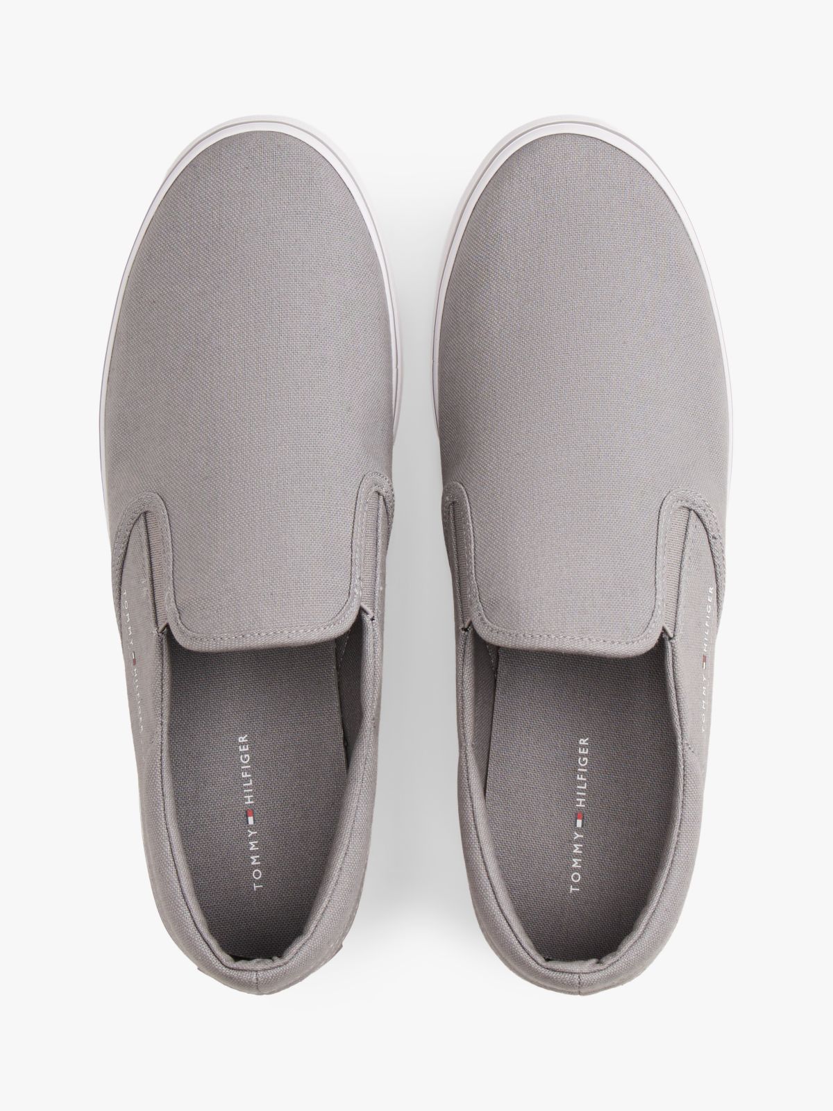 Canvas Slip-On Trainers — Grey