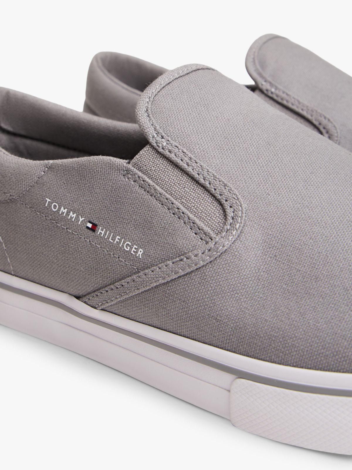 Canvas Slip-On Trainers — Grey