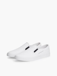 Canvas Slip-On Trainers — White 2