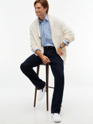 wit canvas instapsneaker voor heren - tommy hilfiger