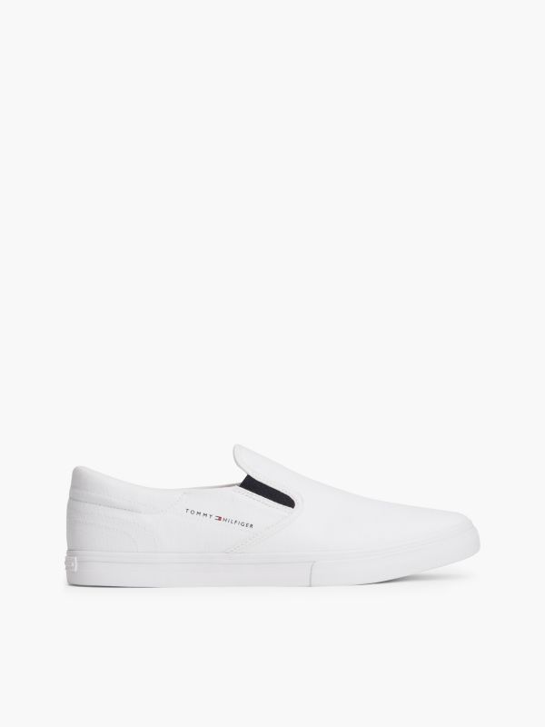 Canvas Slip-On Trainers — White