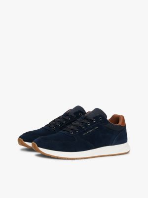 blue hybrid-sneaker aus wildleder für herren - tommy hilfiger
