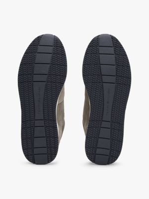 blue suede hybrid trainers for men tommy hilfiger