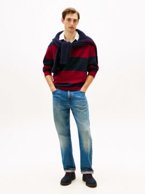 blue leather cleat ankle boots for men tommy hilfiger