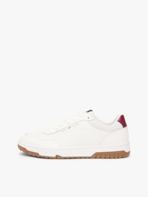 blue lightweight basketball trainers with leather for men tommy hilfiger