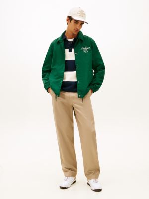 beige basketball-sneaker mit leder für herren - tommy hilfiger