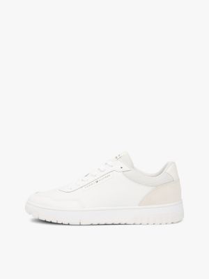 gelb basketball-sneaker mit leder für herren - tommy hilfiger