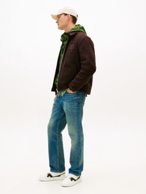 white leather contrast panel court trainers for men tommy hilfiger