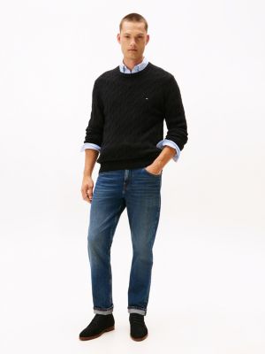 schwarz lace-up ankle boot aus wildleder für herren - tommy hilfiger