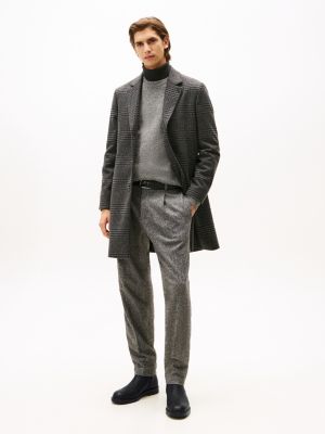 black zip-up cleat chelsea boots for men tommy hilfiger