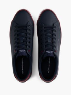 Low Profile Trainers With Leather — Blue 3