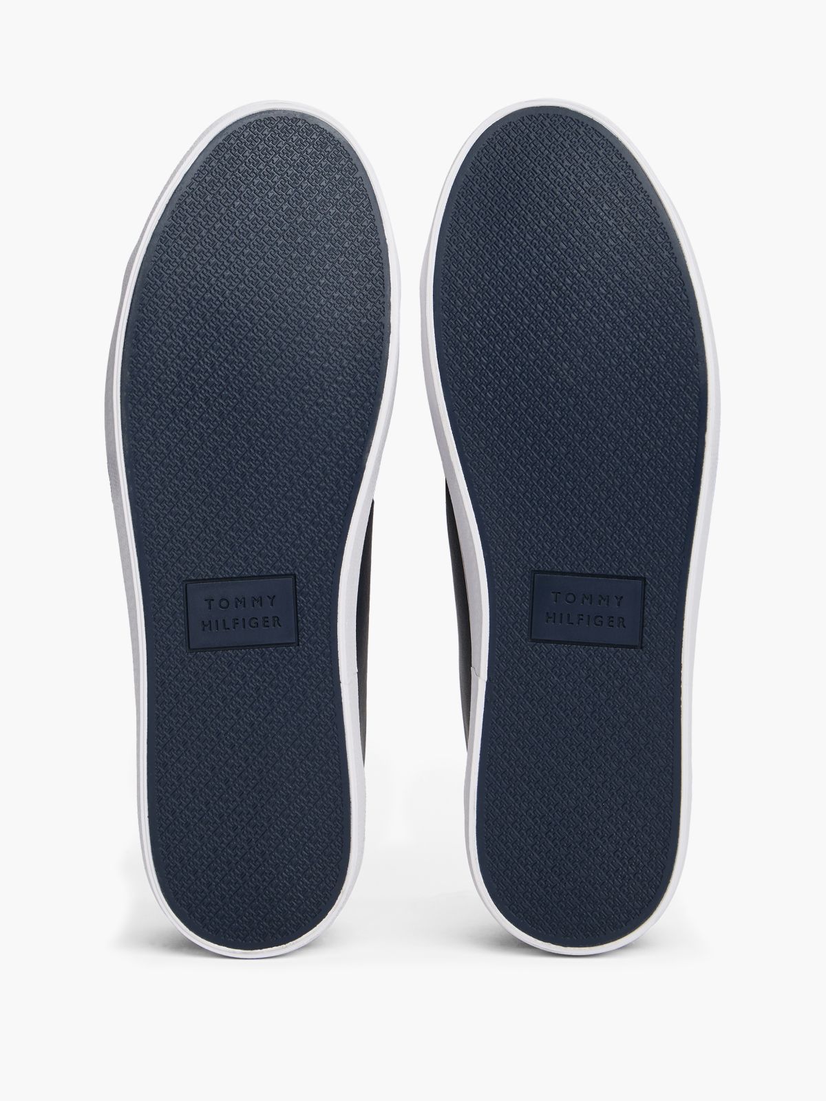 Low Profile Trainers With Leather — Blue