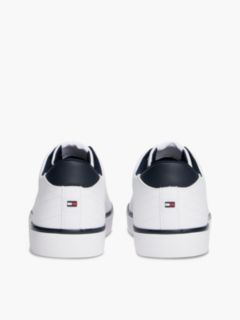 Low Profile Trainers With Leather — White 4