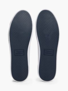 Low Profile Trainers With Leather — White 5