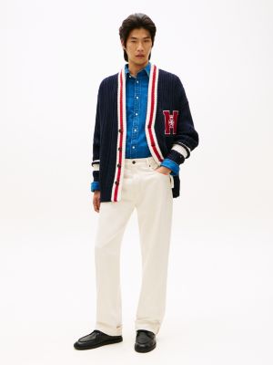 black leather topstitch lace-up chukka boots for men tommy hilfiger