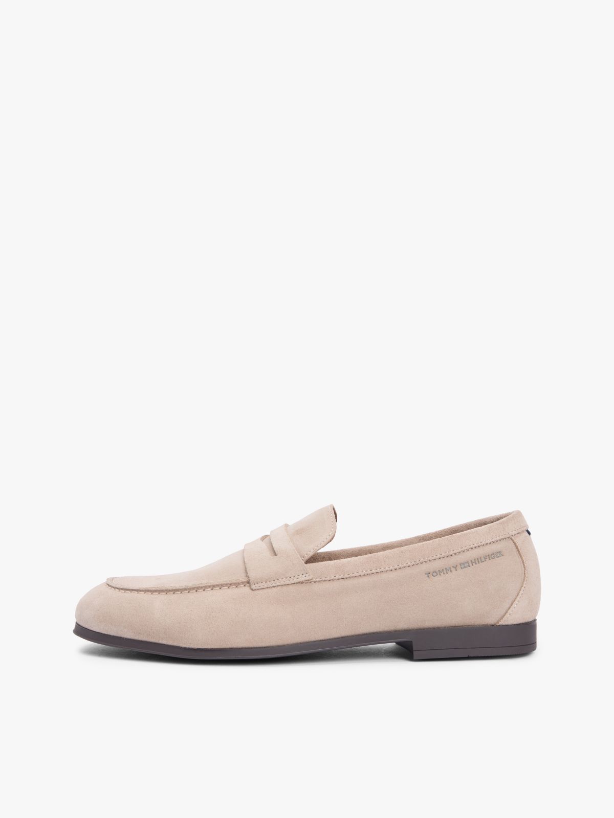 Suede Flexible Loafers — Beige