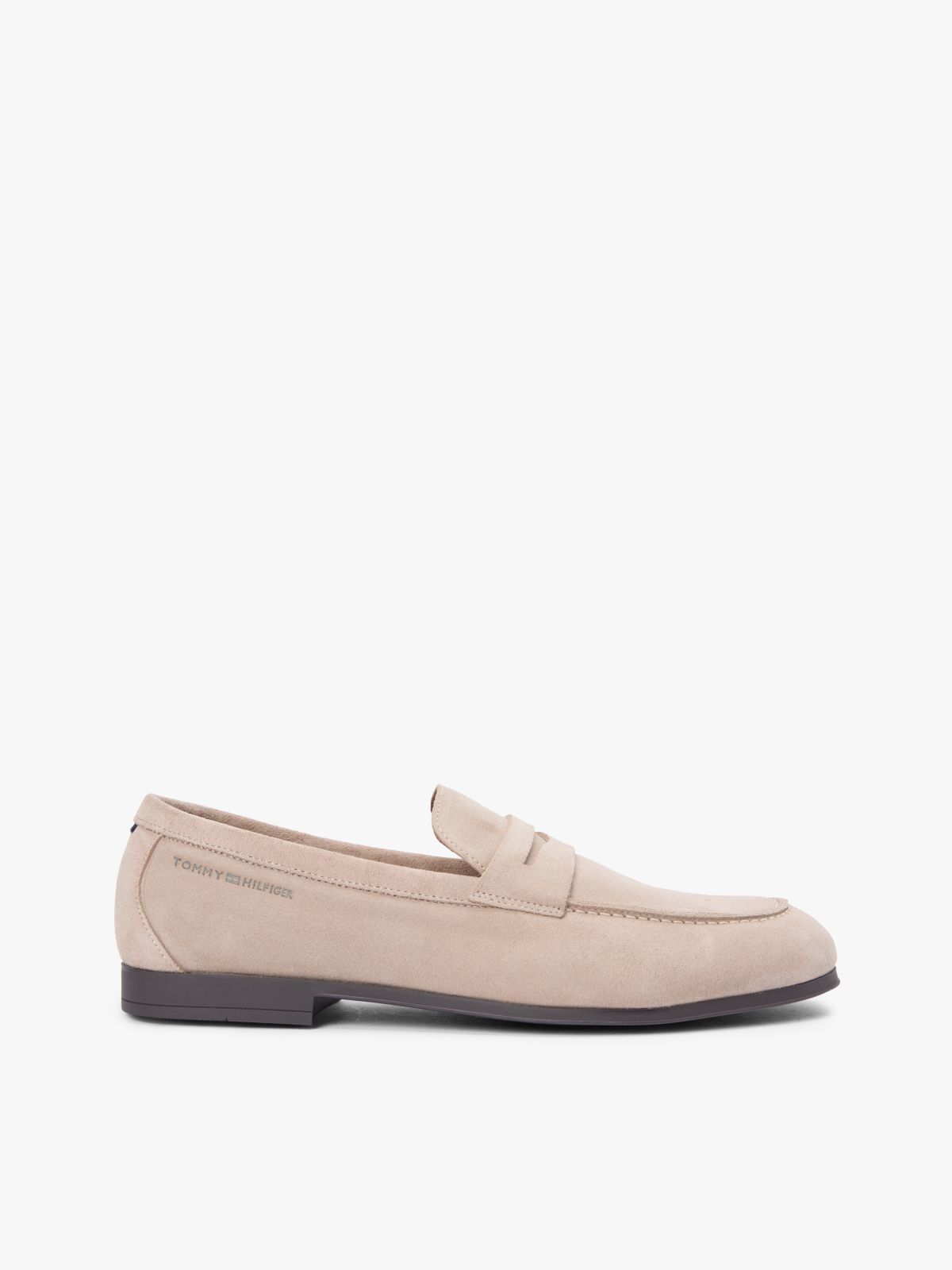 Suede Flexible Loafers — Beige