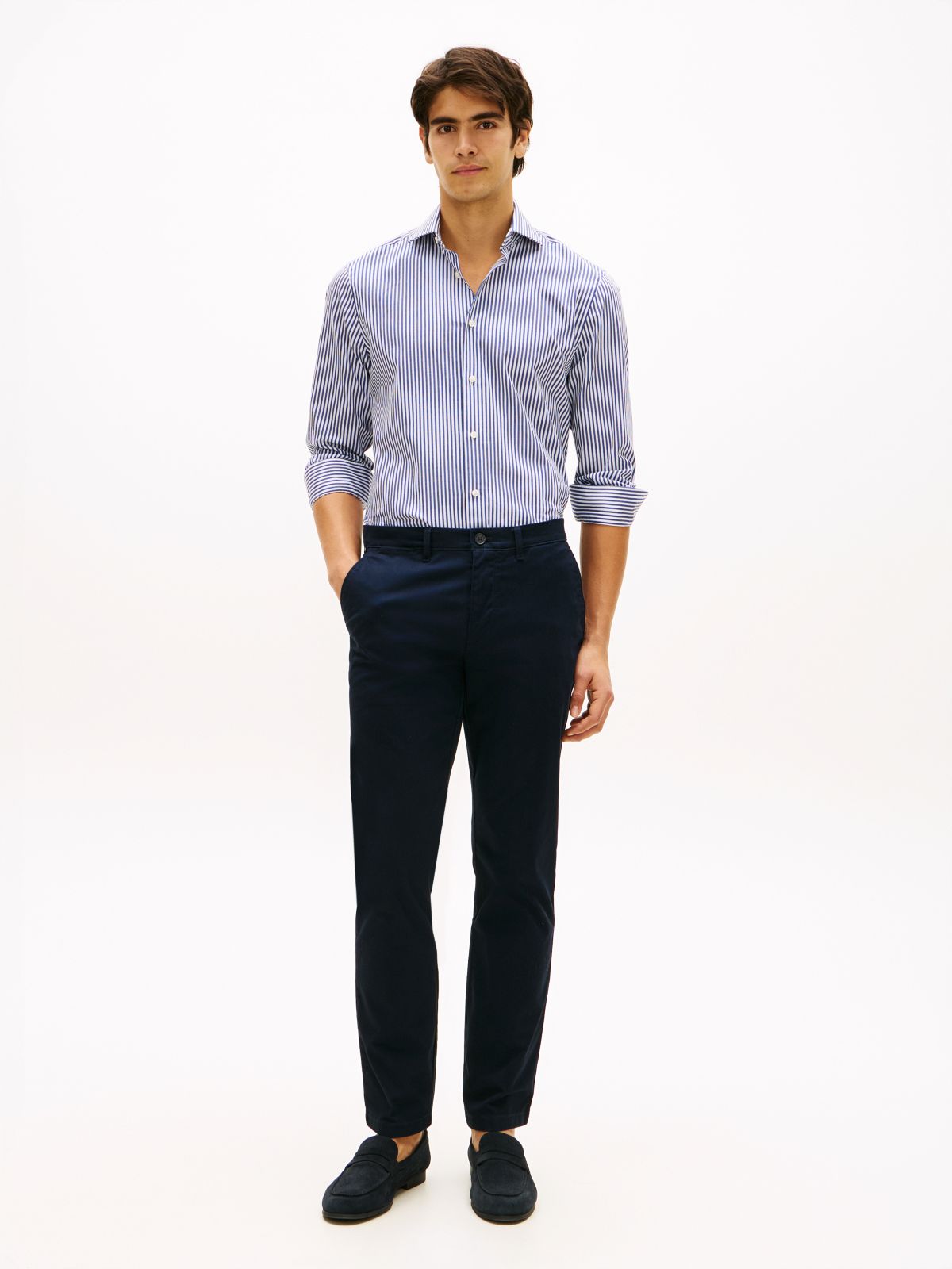Suede Flexible Loafers — Blue