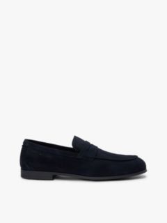 Suede Flexible Loafers — Blue 1
