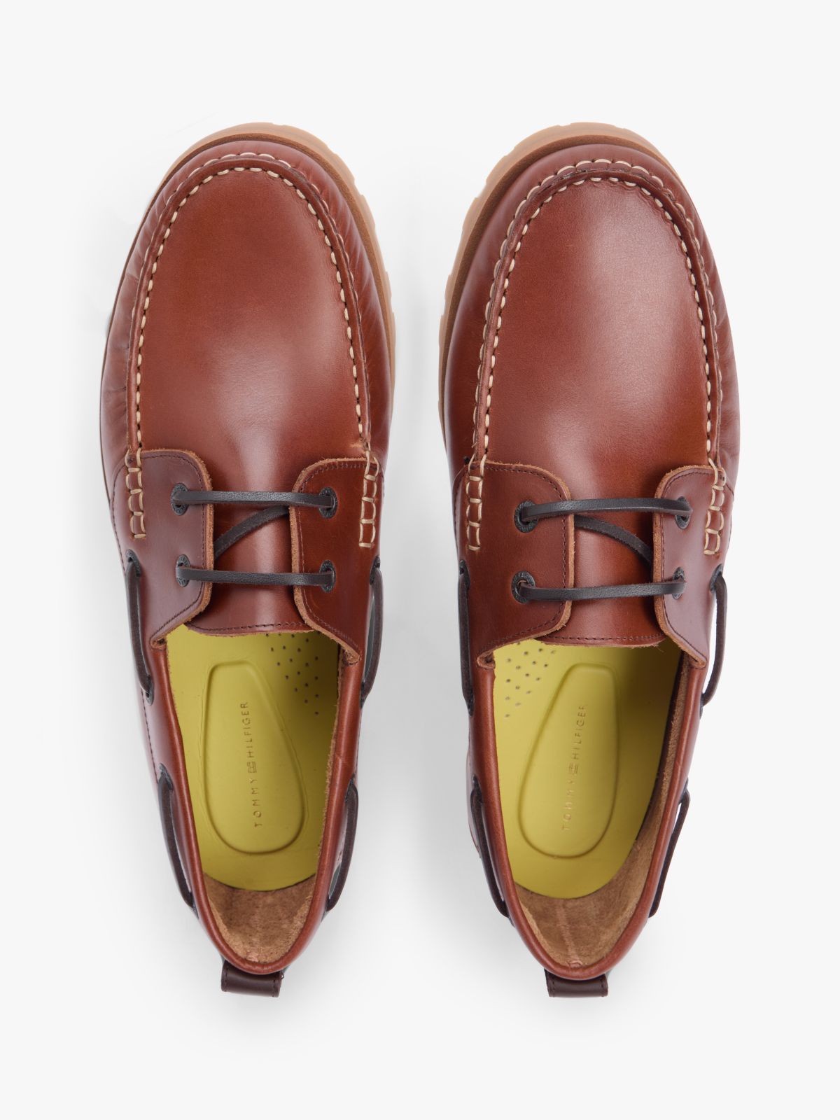 Leather Cleat Lightweight Boat Shoes — Brown