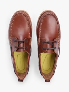 Leather Cleat Lightweight Boat Shoes — Brown 3