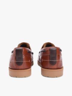 Leather Cleat Lightweight Boat Shoes — Brown 4