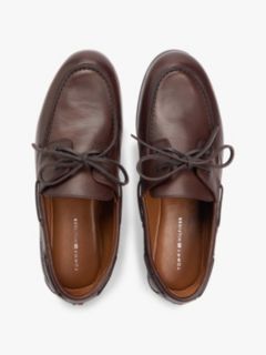 Leather Flexible Boat Shoes — Brown 3