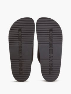 Pin Buckle Cork Midsole Leather Sandals — Black 5