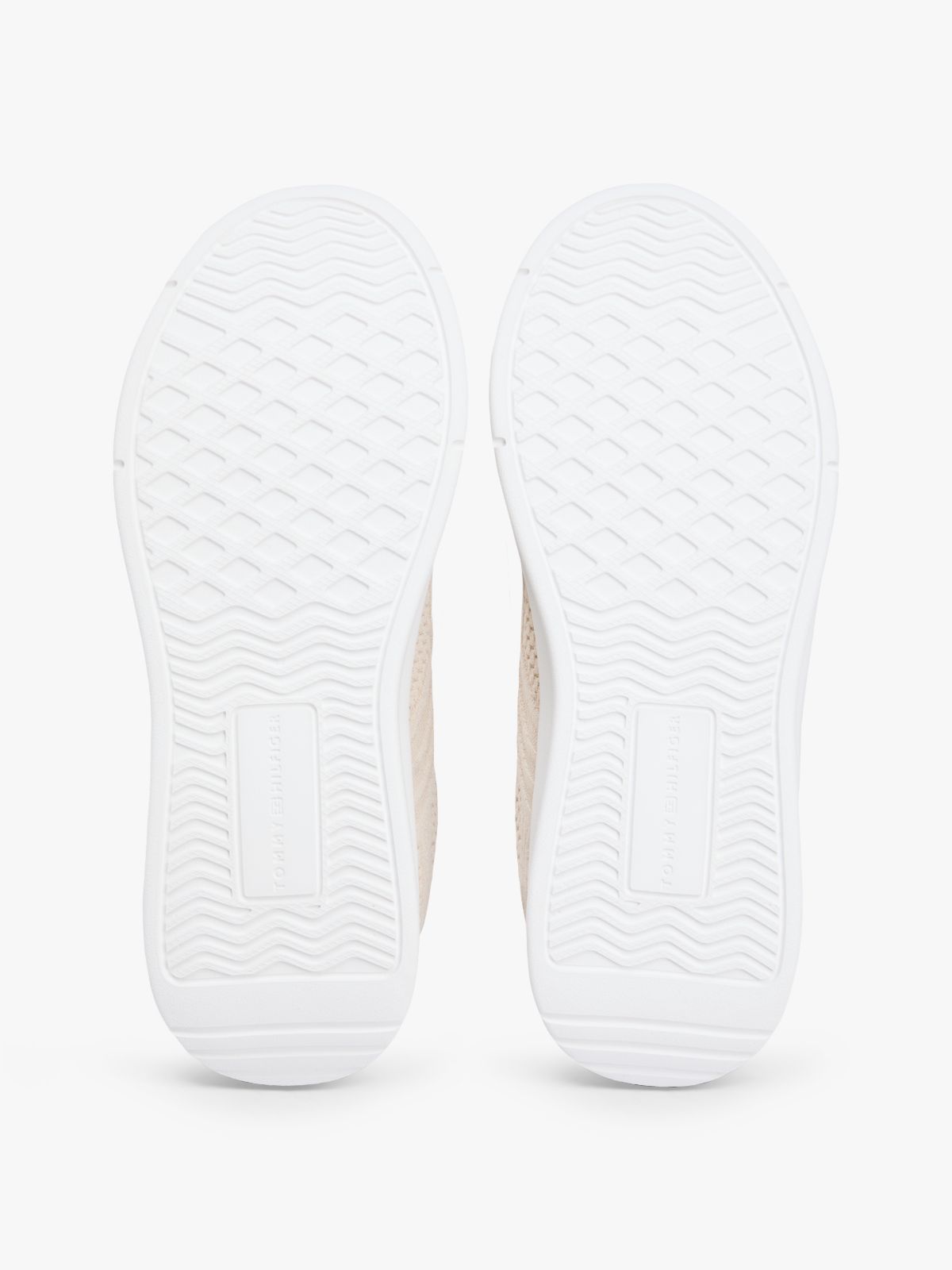 Hilfiger Monotype Lightweight Knit Trainers — Beige