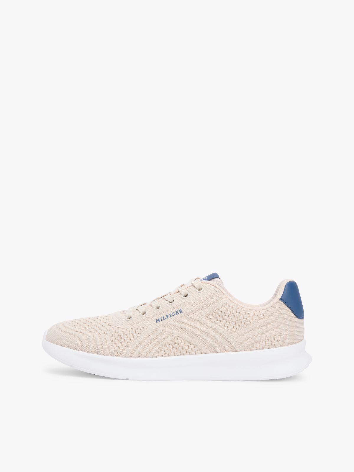 Hilfiger Monotype Lightweight Knit Trainers — Beige