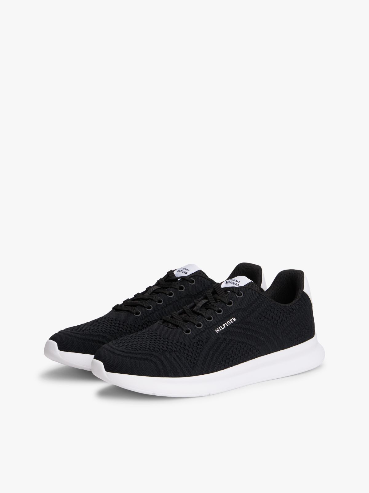 Hilfiger Monotype Lightweight Knit Trainers — Black