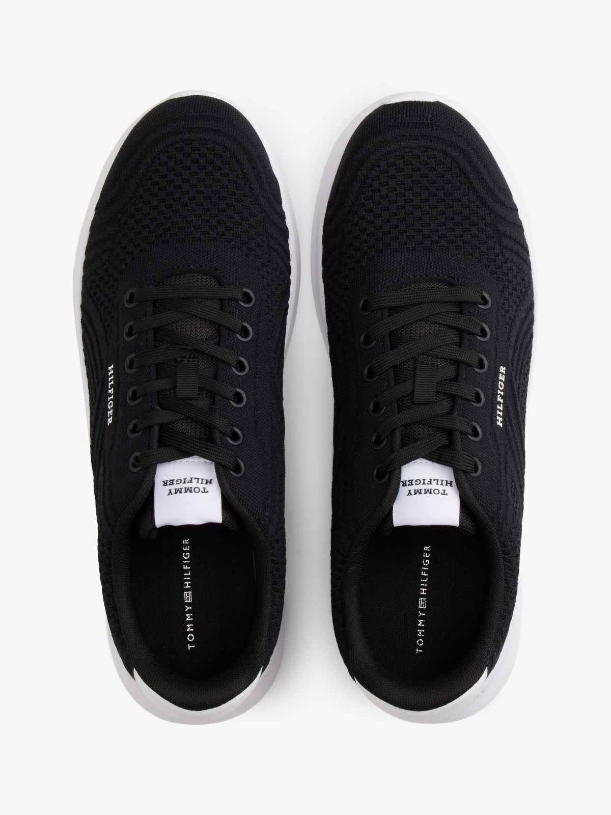 Hilfiger Monotype Lightweight Knit Trainers — Black