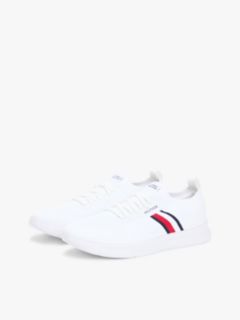 Hilfiger Monotype Lightweight Knit Trainers — White 2