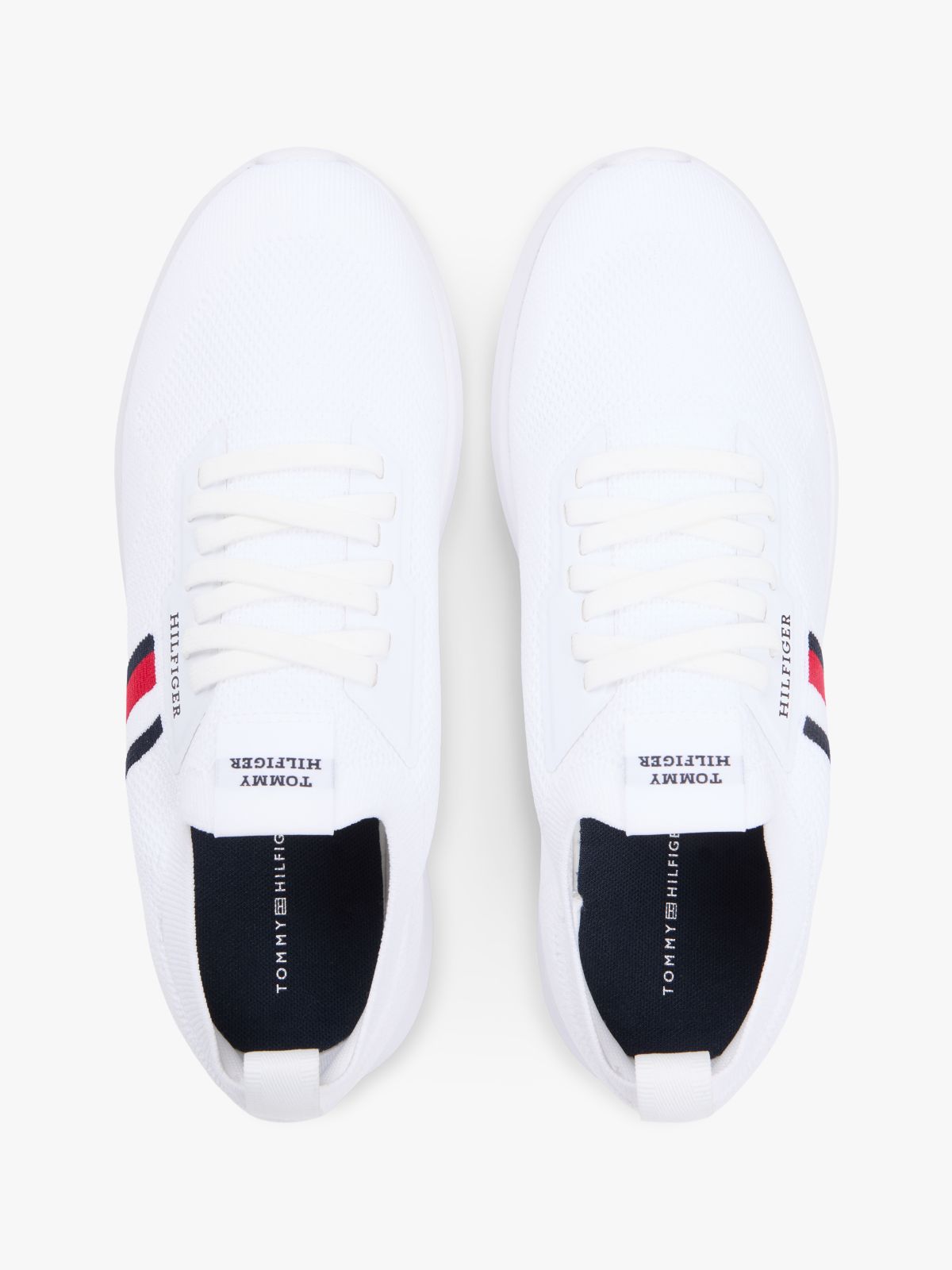 Hilfiger Monotype Lightweight Knit Trainers — White