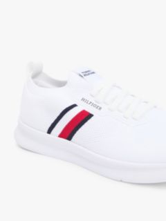 Hilfiger Monotype Lightweight Knit Trainers — White 6