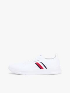Hilfiger Monotype Lightweight Knit Trainers — White 7