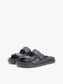 Lightweight Pin Buckle Serrated Pool Slides — Black 2