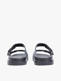 Lightweight Pin Buckle Serrated Pool Slides — Black 4